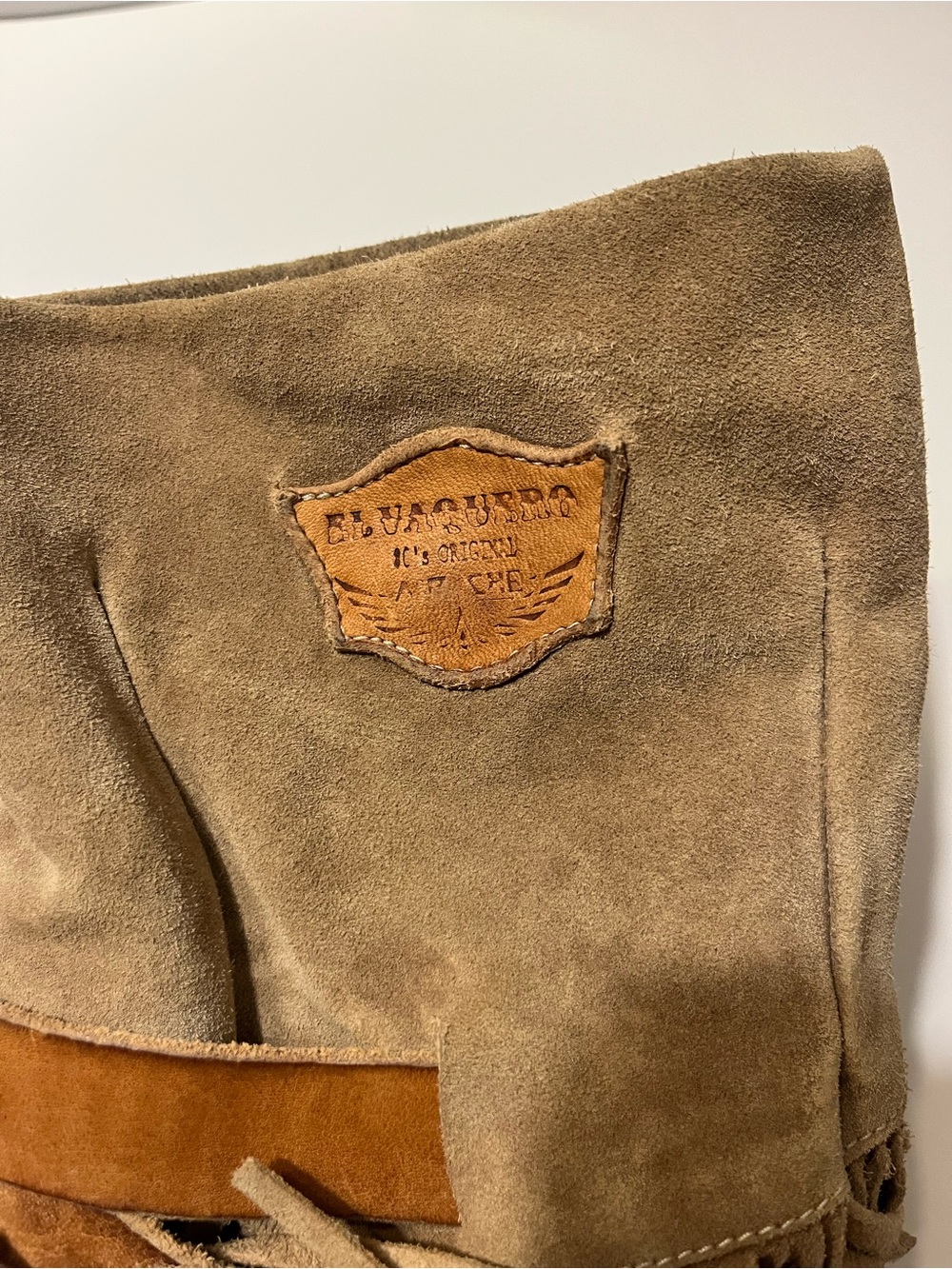 El Vaquero Apache Fringe Moccasin Boots | EU 40 US 9 | Handmade Italian Suede - Picture 2 of 11